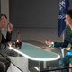 Thomas Jane (left) provides some guidance for Shohreh Aghdashloo while filming a scene, in a series of photos provided exclusively to outlets that attended 2019's The Expanse set visit.